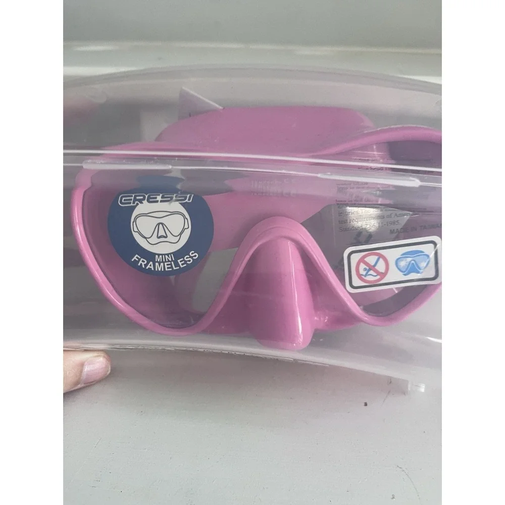 Cressi Kid's Scuba Mask - Mini Frameless Pink Youth Girls Snorkel Swim